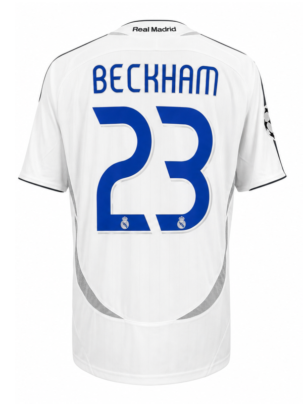 Real Madrid 2006/07 Classic Home Fan Version Jersey – BECKHAM #23