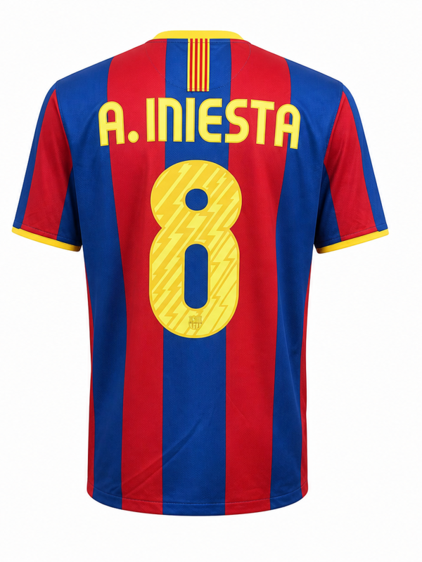 FC Barcelona 2010/11 Classic Home Fan Version Jersey – A. INIESTA #8