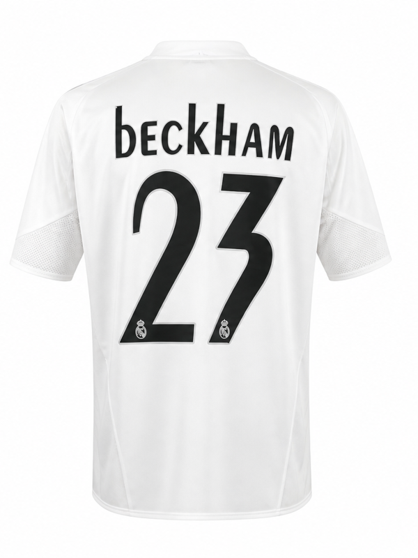 Real Madrid 2003/04 Classic Home Fan Version Jersey – BECKHAM #23