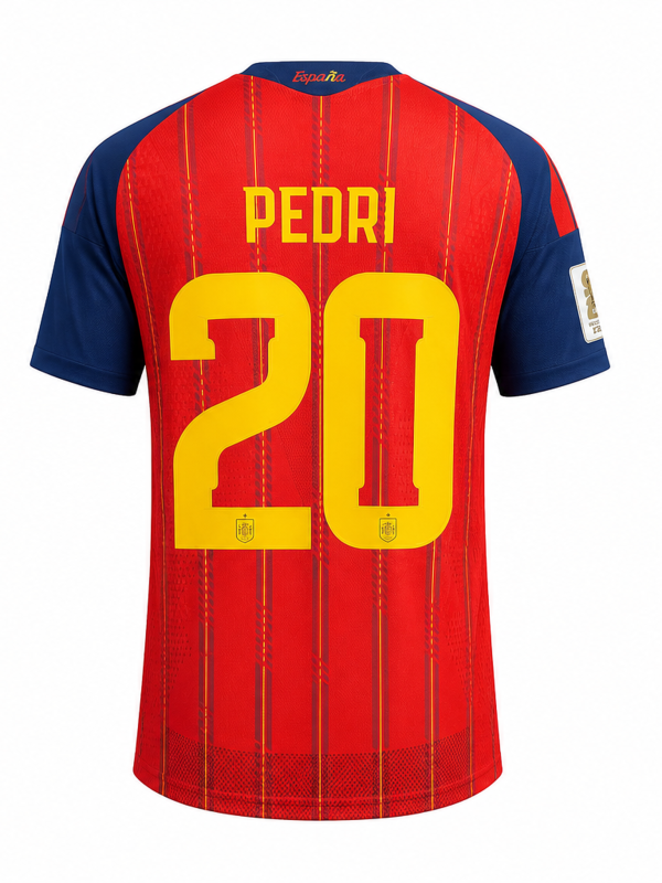 Spain National Team 2024 Home Fan Version Jersey – PEDRI #20