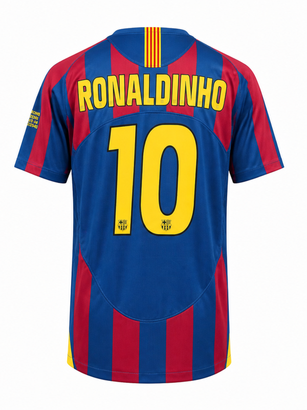 FC Barcelona 2004/05 Classic Home Fan Version Jersey – RONALDINHO #10