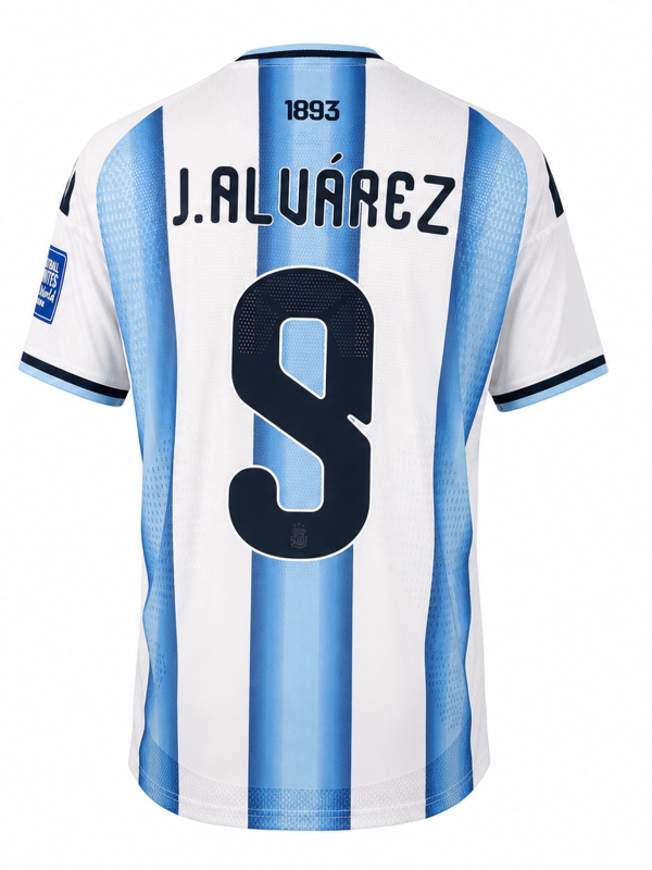 Argentina National Team 2024 Home Fan Version Jersey – J. ÁLVAREZ #9