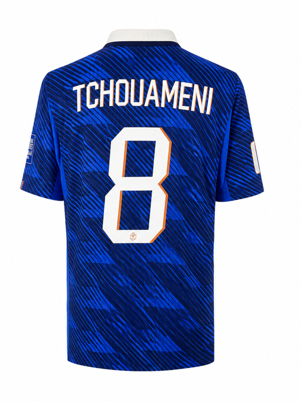 France National Team 2024/25 Home Fan Version Jersey – TCHOUAMÉNI #8