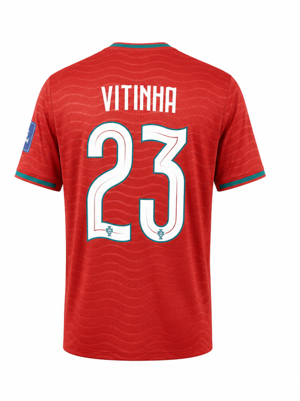 Portugal National Team 2025 Home Fan Version Jersey – VITINHA #23