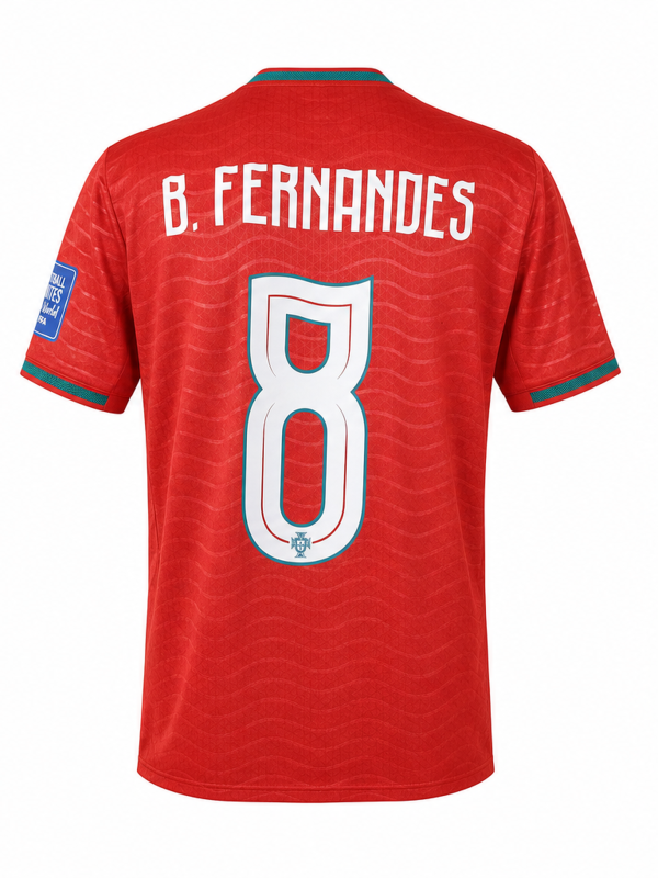 Portugal National Team 2025 Home Fan Version Jersey – B. FERNANDES #8
